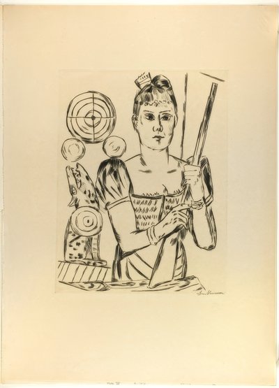 Galerie de tir, planche quatre de Jahrmarkt - Max Beckmann