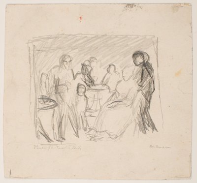 Esquisse pour la famille Zech - Max Beckmann