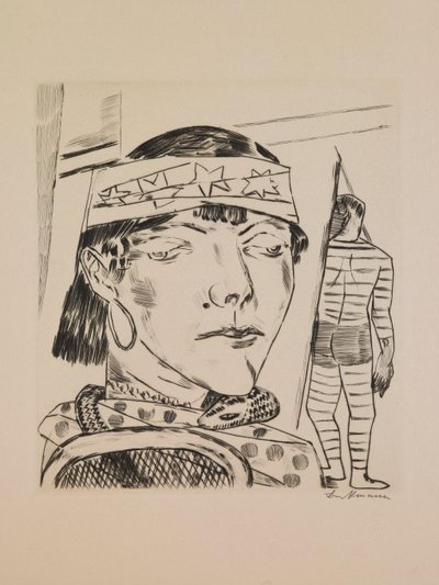 Dame Serpent, planche 10 du portfolio "Foire Annuelle" - Max Beckmann