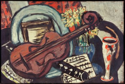 Nature morte avec violon et flûte - Max Beckmann