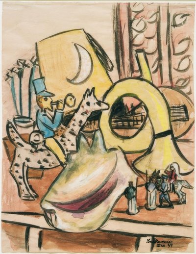 Nature morte avec jouet et coquillage - Max Beckmann