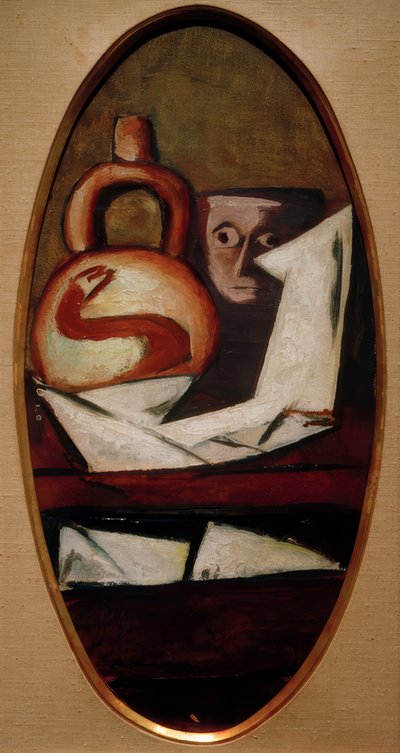 Nature morte avec figurine mexicaine - Max Beckmann