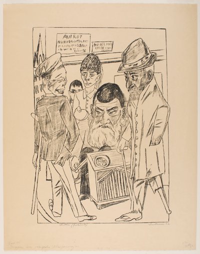 Les Mendiants, planche 7 de la série « Voyage à Berlin 1922 » - Max Beckmann