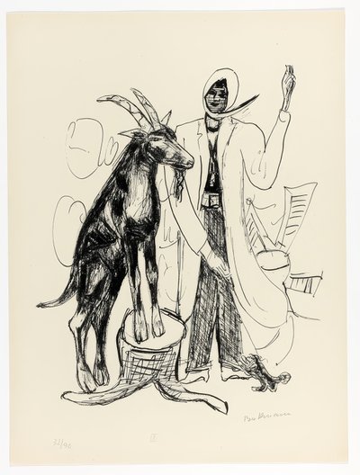 Le cerf, planche neuf de Jour et Rêve - Max Beckmann