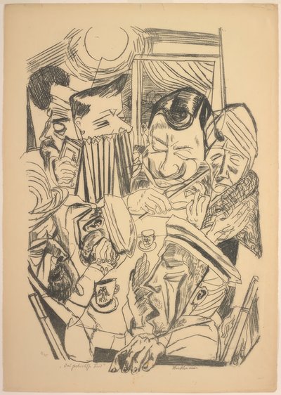 Le Chant patriotique, planche neuf de Die Hölle - Max Beckmann
