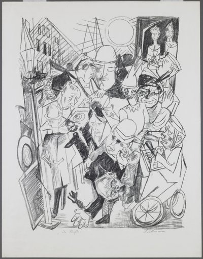 La Rue, planche 3 du portfolio "Enfer" - Max Beckmann