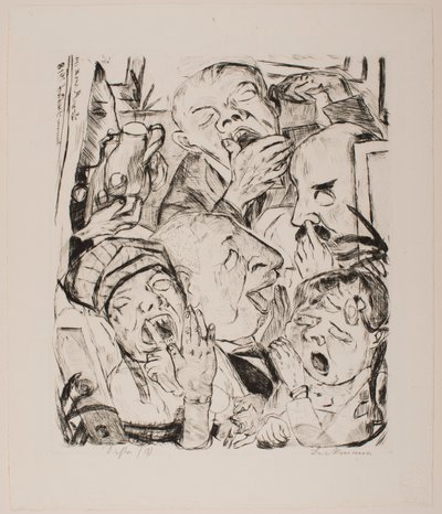 Les Bâilleurs, planche 7 du portfolio « Visages » - Max Beckmann