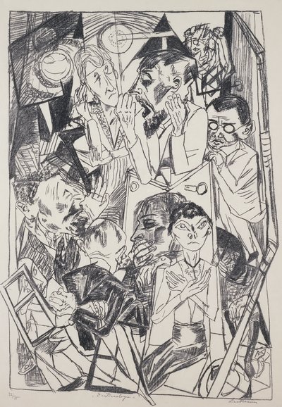 Les idéologues, par Max Beckmann, gravure. Allemagne, 20ème siècle. - Max Beckmann