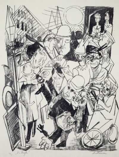 La rue (gravure) - Max Beckmann