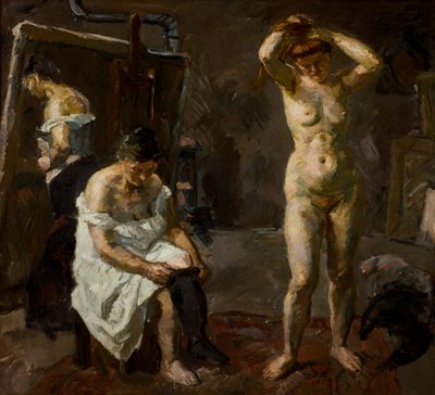 Trois femmes dans le studio - Max Beckmann