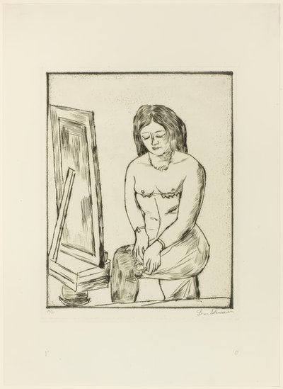 Toilette (Devant le miroir) - Max Beckmann