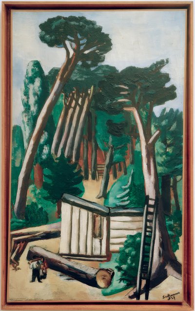 Paysage forestier avec bûcherons - Max Beckmann