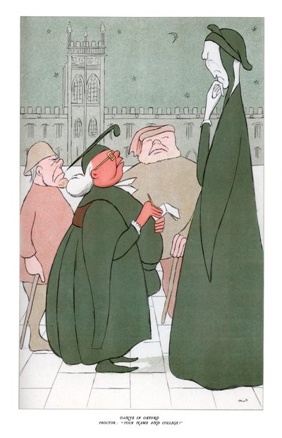Dante à Oxford, Proctor : Votre nom et collège, 1904 - Henry Maximilian Beerbohm