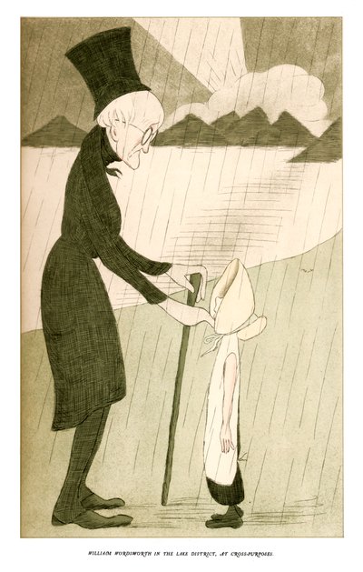 William Wordsworth dans le Lake District, à contre-courant, 1904 - Henry Maximilian Beerbohm