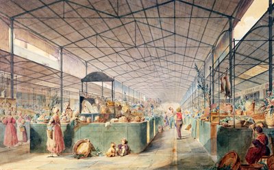 Intérieur des Halles, 1835 - Max Berthelin