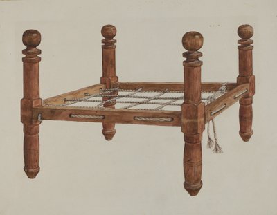 Lit de poupée, vers 1937 - Max Fernekes