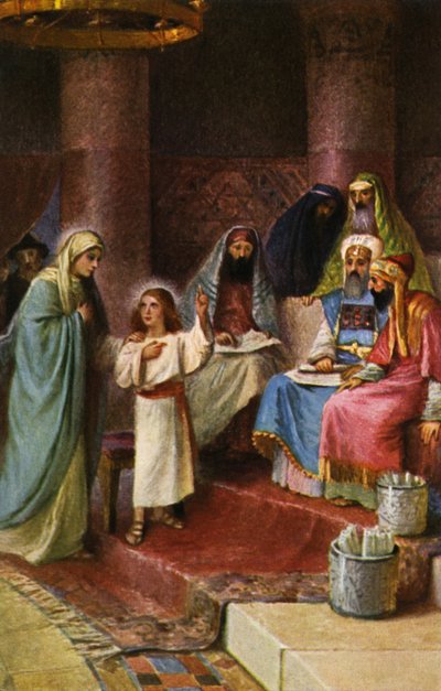 Hannah amenant Samuel à Eli au temple - Max Hirmer
