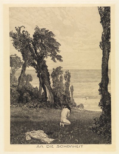 À la beauté (De la mort, deuxième partie, opus XI, planche 12) - Max Klinger