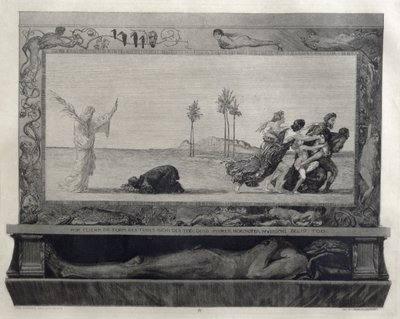 La mort comme sauveur (Der Tod als Heiland) illustration de la première partie, Opus XI de "Sur la mort". - Max Klinger