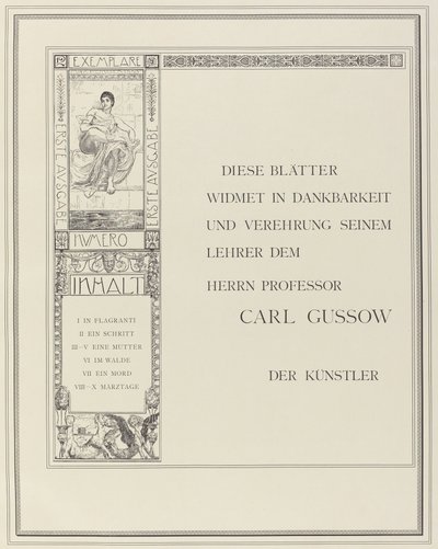 Dédicace, 1883 - Max Klinger