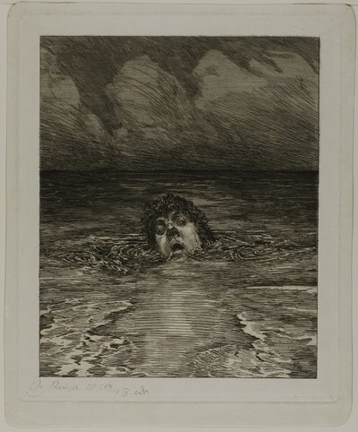 Chute, planche douze de Une vie - Max Klinger