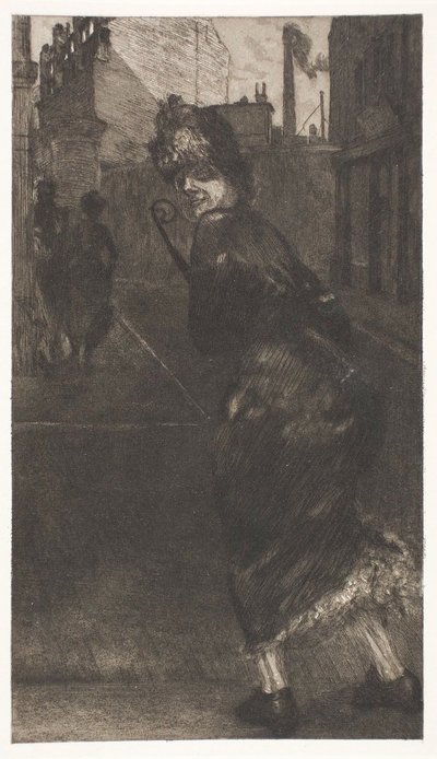 Dans la rue, planche neuf de Une Vie - Max Klinger