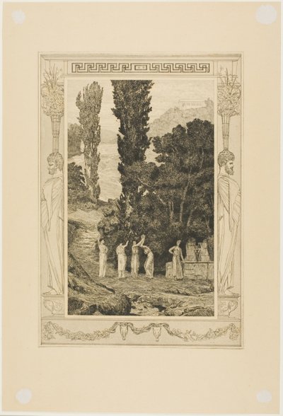 Psyché errante, planche 28 de Cupidon et Psyché - Max Klinger