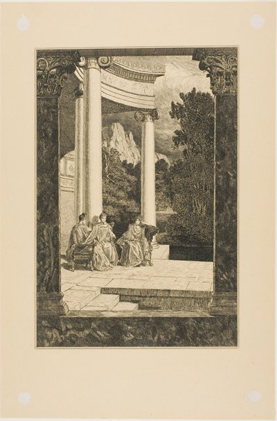 Psyché et ses Sœurs, planche 18 de Cupidon et Psyché - Max Klinger