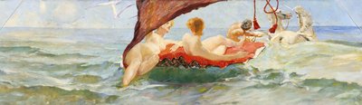 Vénus dans le char coquillage. Partie de la décoration murale de la Villa Albers, 1884-1885 - Max Klinger