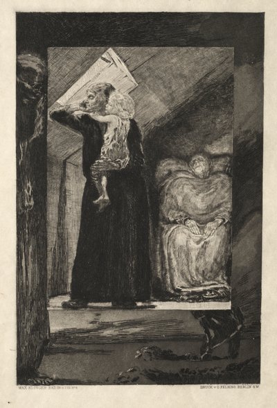Vom Tode I, (Opus II, 1889) No. 9 - Max Klinger