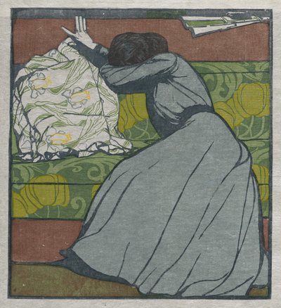 Le coussin (Martha Kurzweil assise sur un divan) - Max Kurzweil