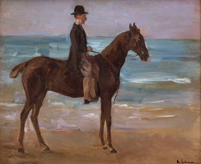 Un cavalier sur le rivage - Max Liebermann