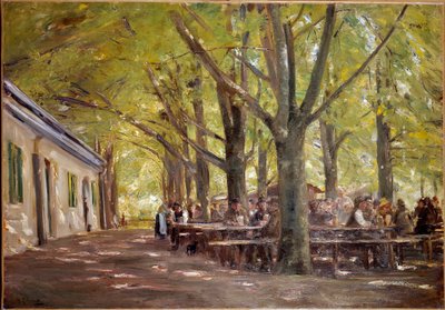 Une brasserie de campagne à Branneburg en Bavière en 1893. Peinture par Max Liebermann (1847-1935) 1893. Paris, Musée d