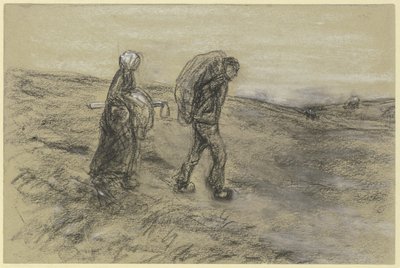 Ouvrier rentrant des champs avec sa femme - Max Liebermann