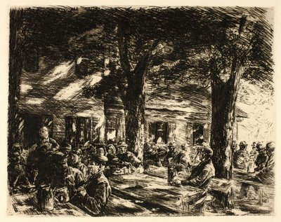 Jardin de bière à Rosenheim - Max Liebermann