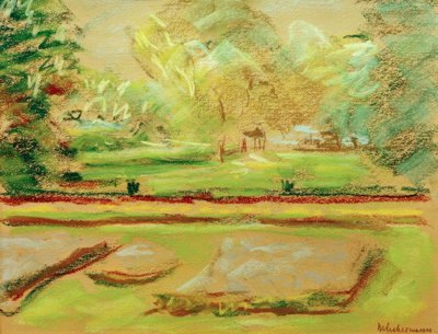 Terrasse fleurie vers le nord-est - Max Liebermann