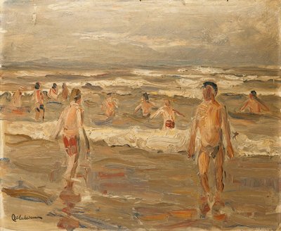 Garçons se baignant dans la mer - Max Liebermann