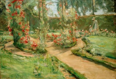 Le jardin de roses à Wannsee avec la fille et la petite-fille - Max Liebermann