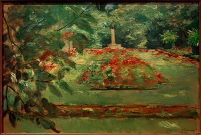 La terrasse fleurie dans le jardin de Wannsee vers le nord - Max Liebermann