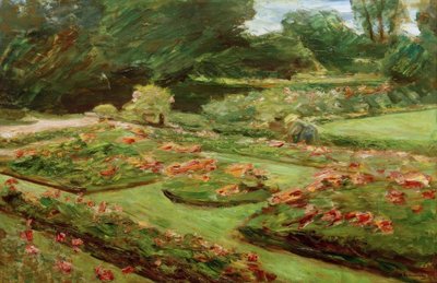 La terrasse fleurie dans le jardin de Wannsee vers le nord-est - Max Liebermann