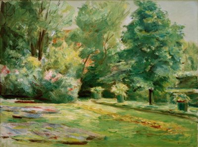 La terrasse fleurie dans le jardin de Wannsee vers le nord-est - Max Liebermann