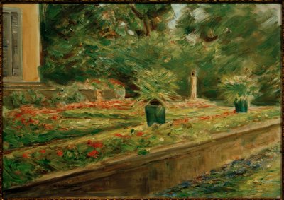 La terrasse fleurie au jardin de Wannsee vers le nord-ouest - Max Liebermann