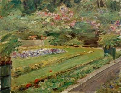 La terrasse fleurie dans le jardin de Wannsee vers le nord-ouest - Max Liebermann