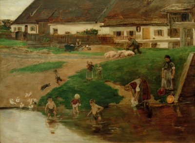 Étang du village à Etzenhausen – Idylle villageoise - Max Liebermann