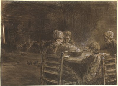 Paysans frisons orientaux mangeant le souper - Max Liebermann