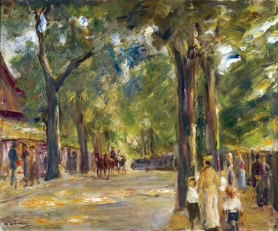Figures sur la Grosse Seestrasse à Wannsee - Max Liebermann