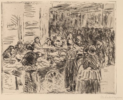 Du quartier juif à Amsterdam : Marché aux poissons au coin de la rue - Max Liebermann