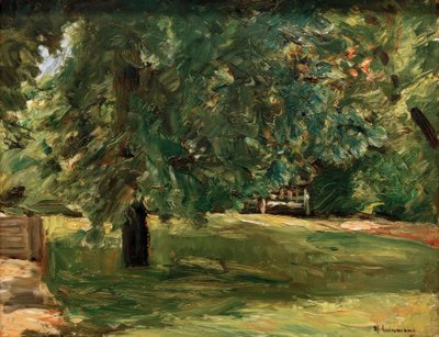 Banc de jardin sous le marronnier dans le jardin de Wannsee - Max Liebermann