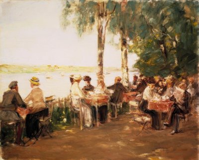 Restaurant de jardin au bord de l
