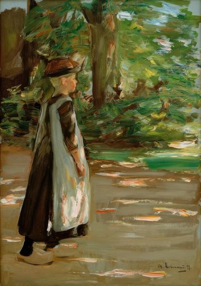 Fille marchant - Max Liebermann